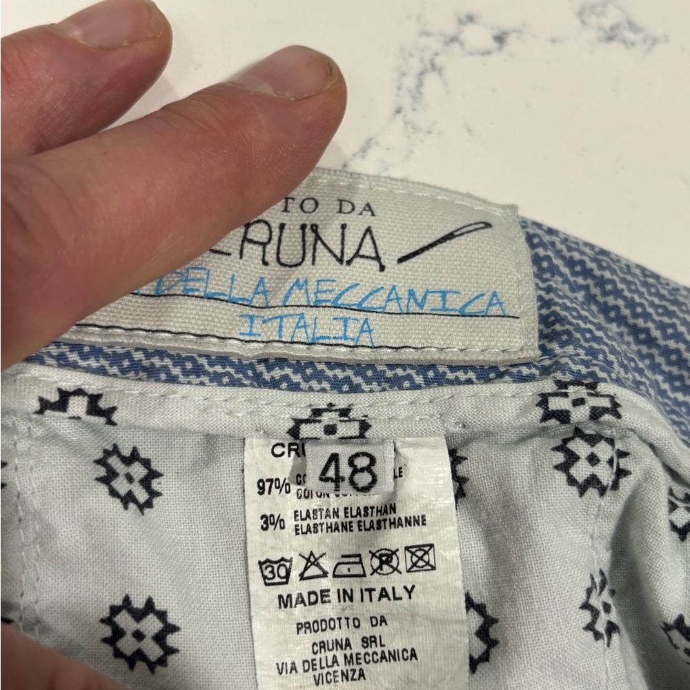Blue patterned golf pant - Picture 4 of 4